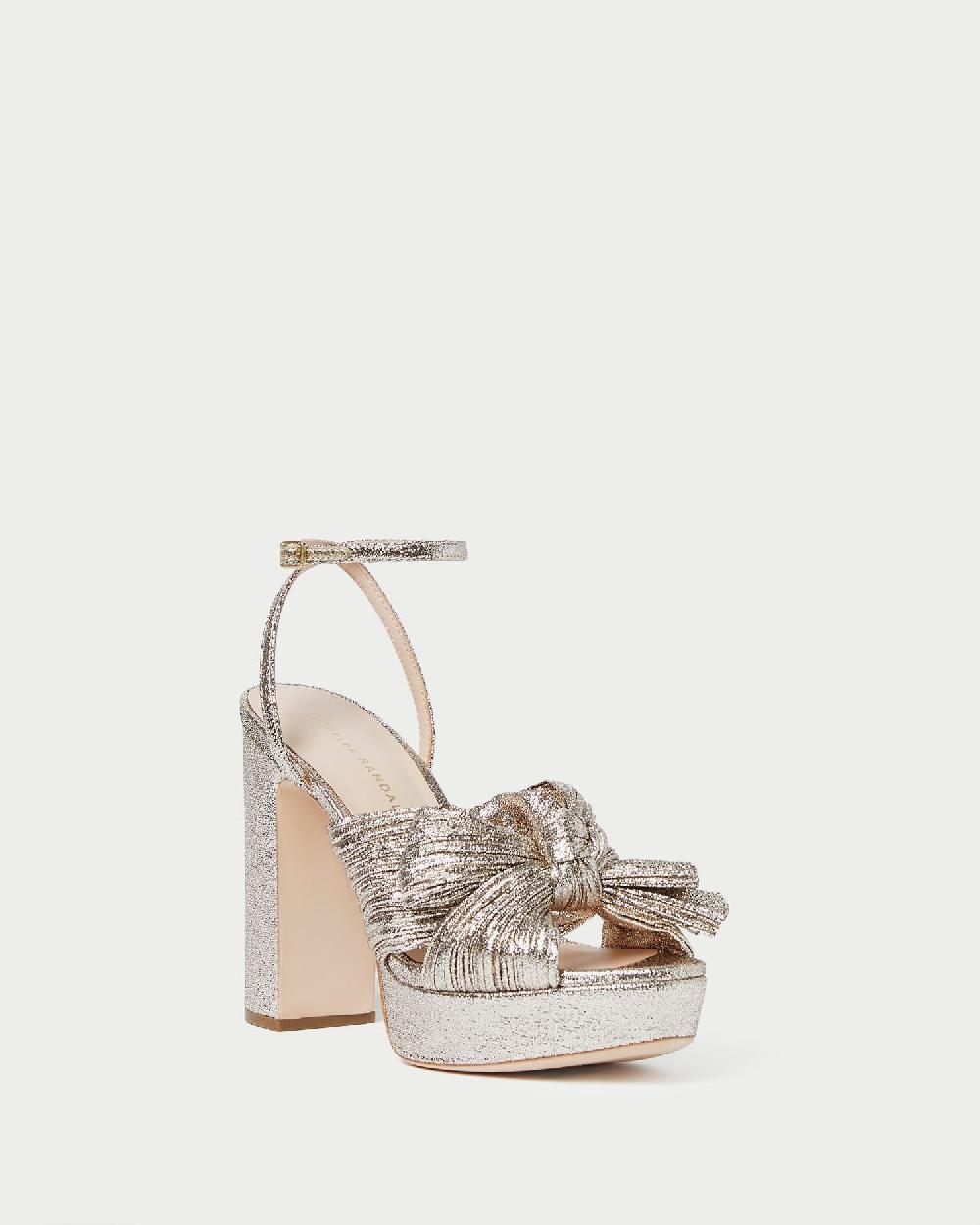 loeffler randall Natalia Champagne Platform Bow Heel