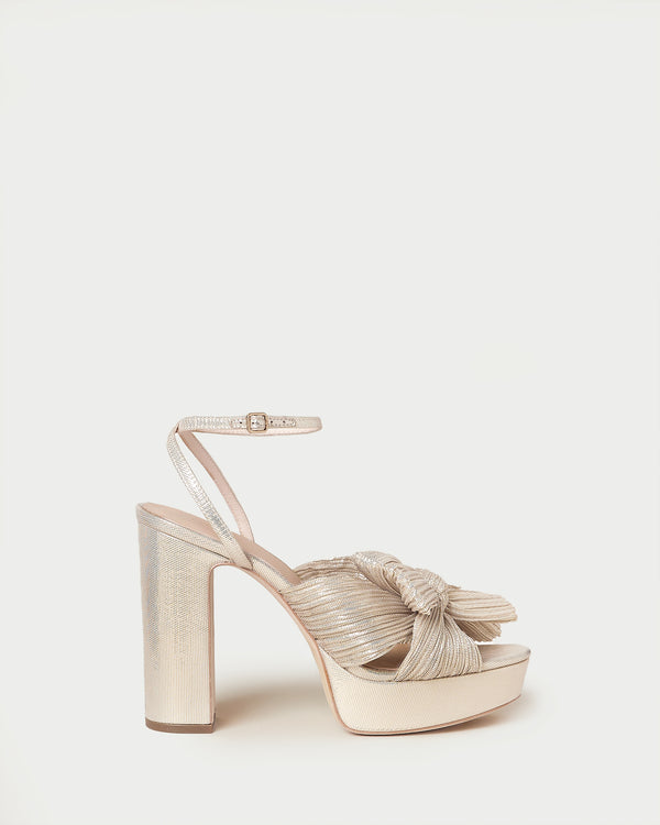 Loeffler Randall Natalia Platinum Platform Bow Heel