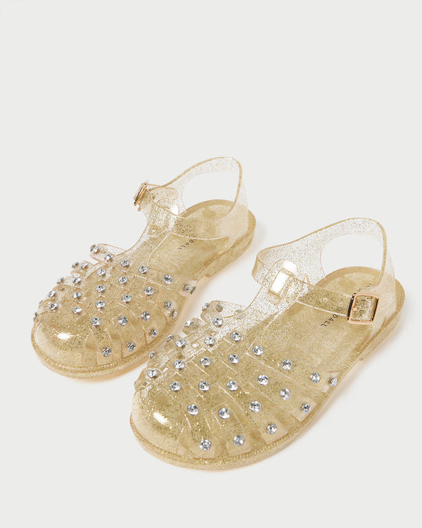 Loeffler Randall Rhys Champagne Glitter Jelly Sandal