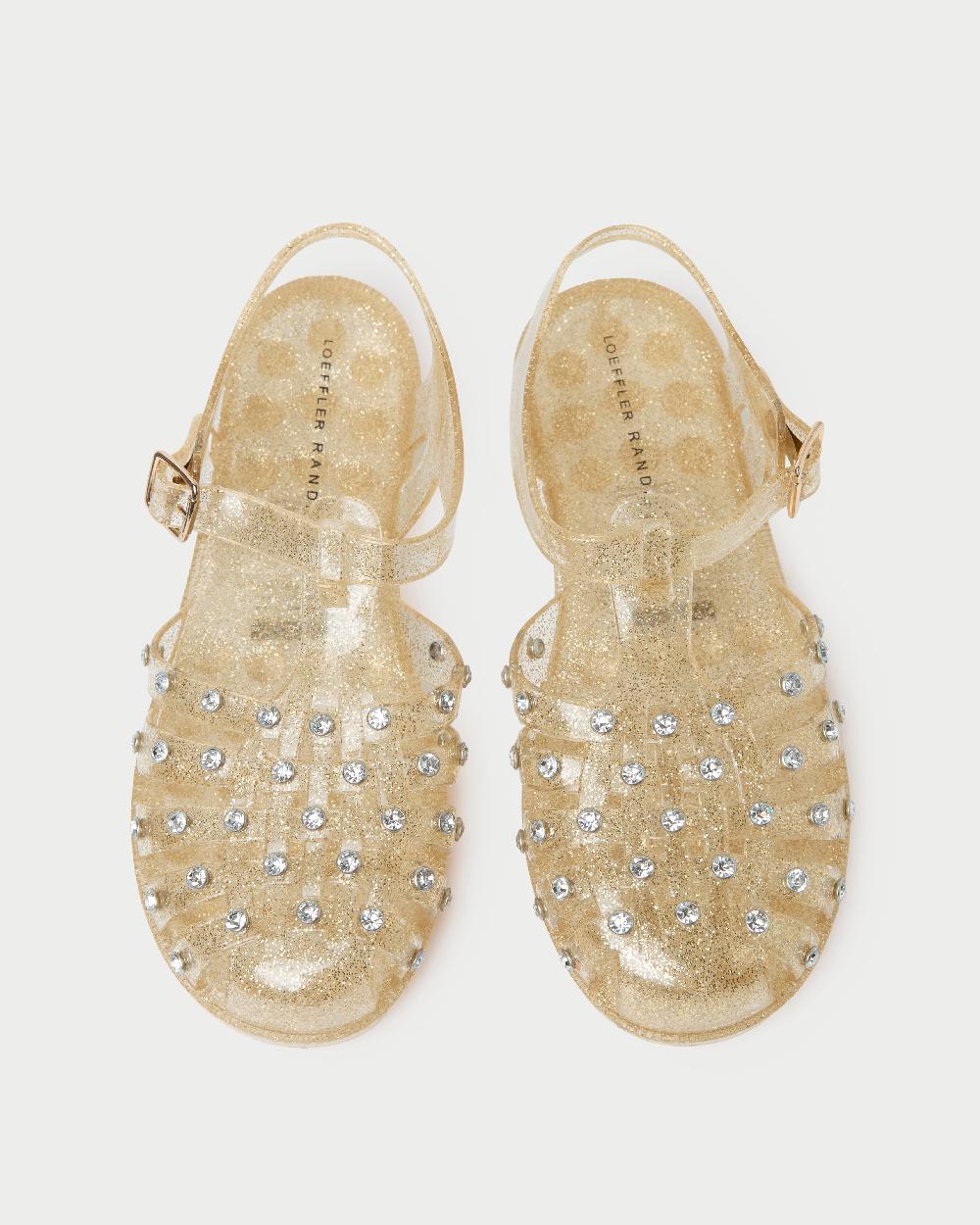 loeffler randall Rhys Champagne Glitter Jelly Sandal