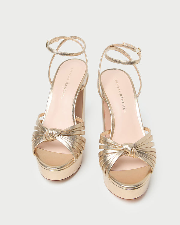 Loeffler Randall Rivka Champagne Knot Platform Sandal