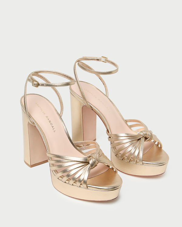 Loeffler Randall Rivka Champagne Knot Platform Sandal