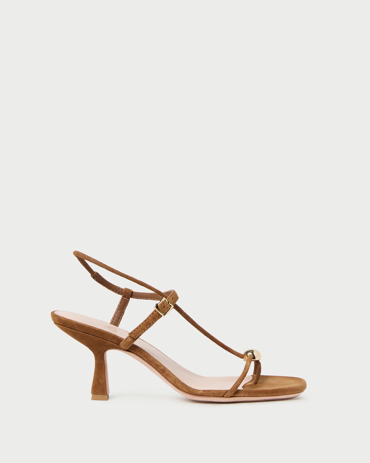 loeffler randall Triana Cacao Suede Mid−Heel Sandal