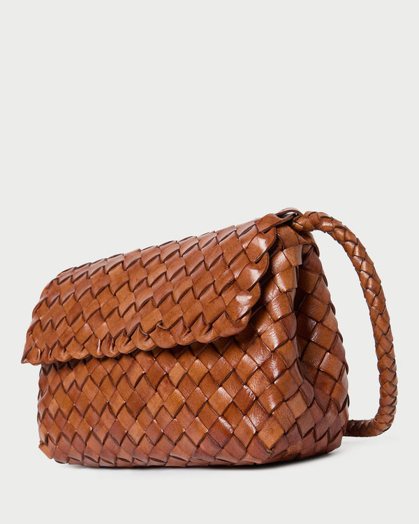 Loeffler Randall Vinnie Timber Woven Leather Crossbody