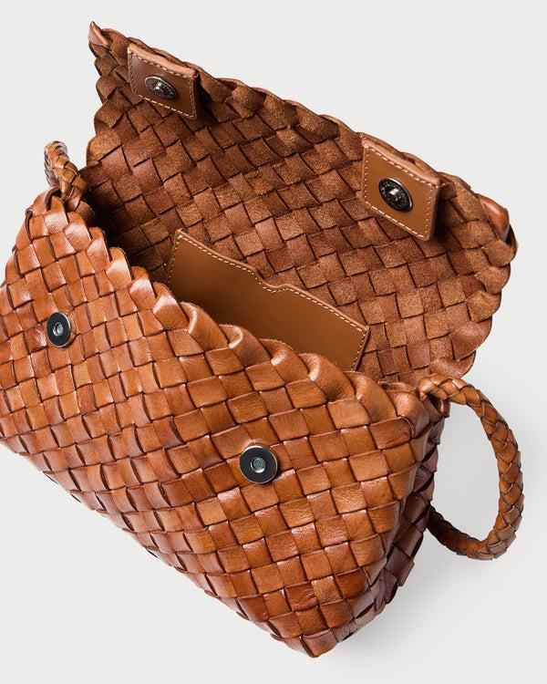 Loeffler Randall Vinnie Timber Woven Leather Crossbody