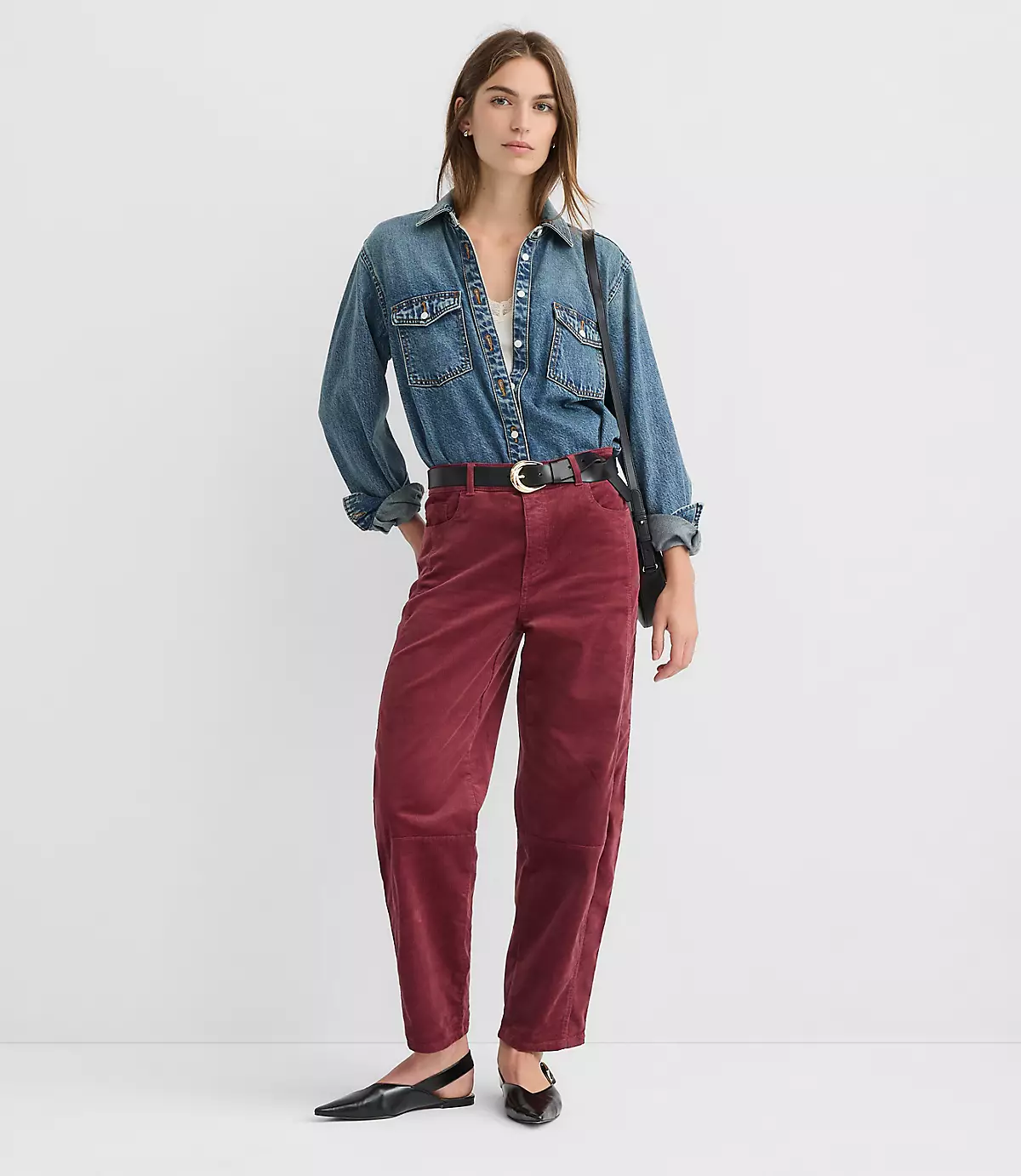 loft Barrel Corduroy Pants