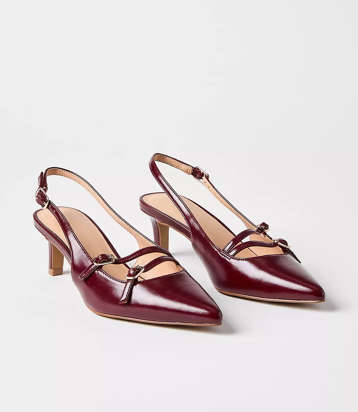 loft Buckle Strappy Slingback Pumps