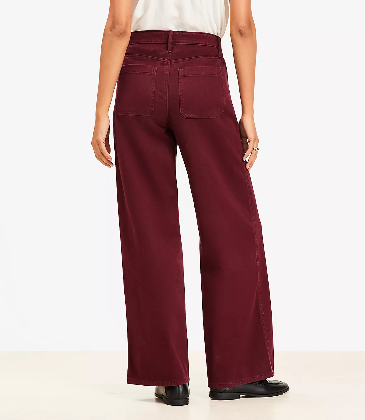 Loft Five Pocket Seamed Wide Leg Pants