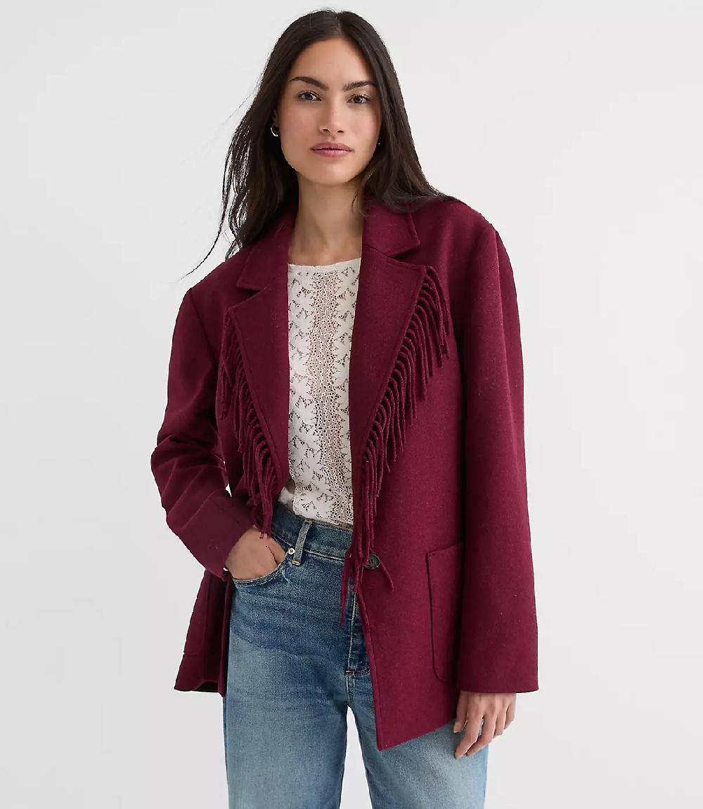 Loft Fringe Lapel Jacket