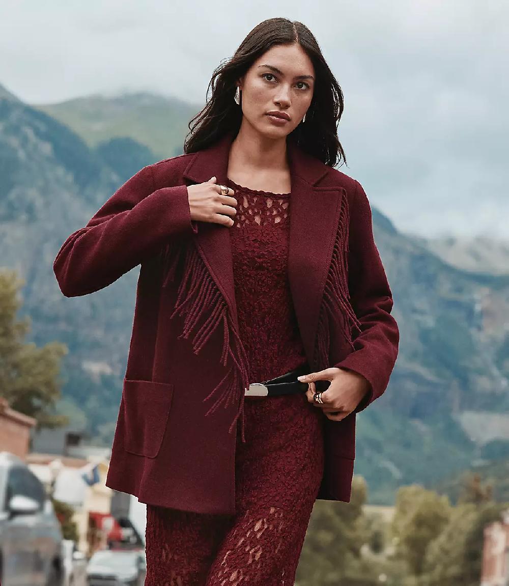 loft Fringe Lapel Jacket