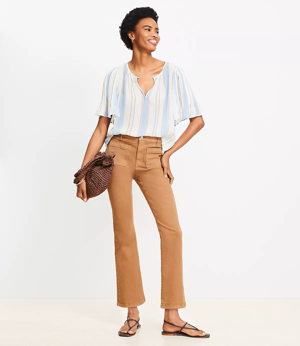 loft Patch Pocket Kick Crop Jeans