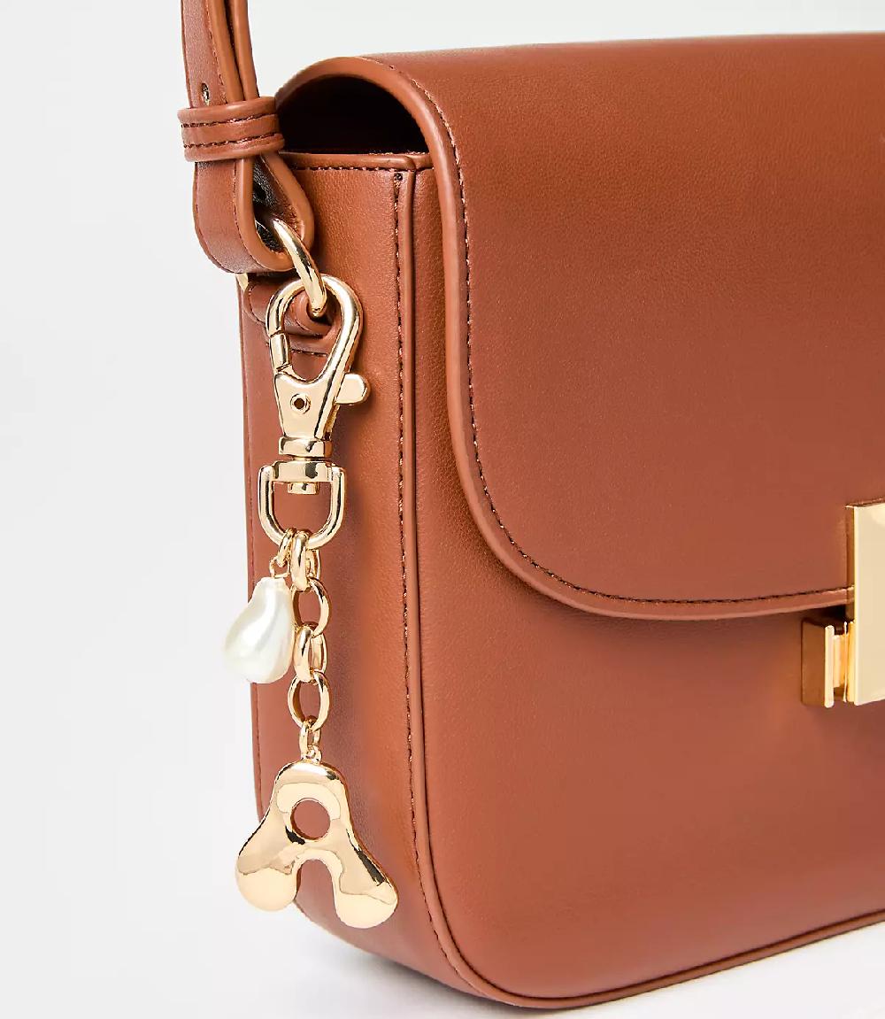 loft Pearlized Bubble Letter Initial Bag Charm