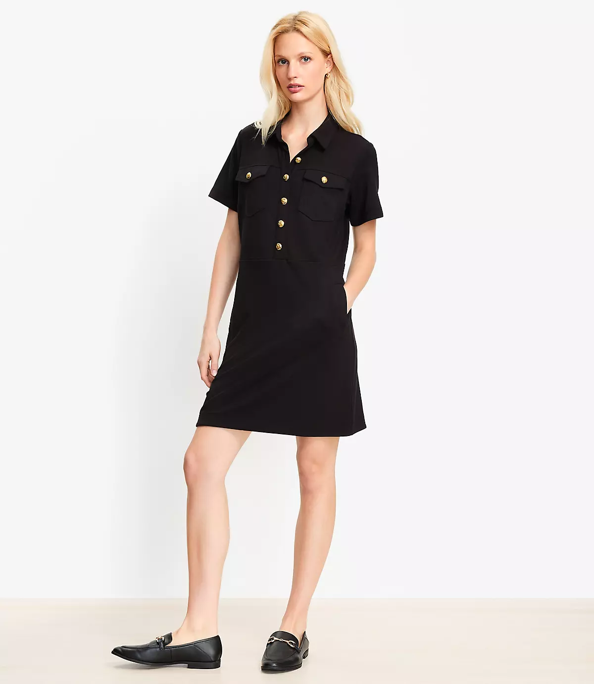loft Ponte Mini Pocket Dress