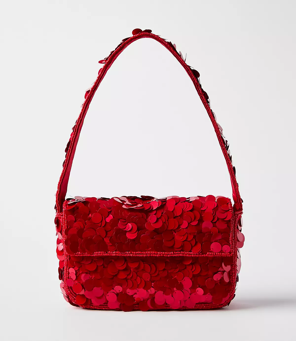 loft Sequin Beaded Shoulder Bag