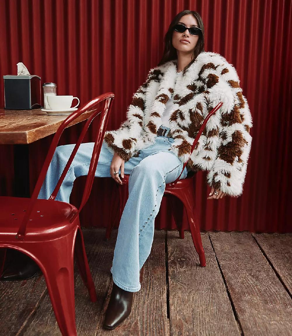 Loft Studded High Rise Wide Leg Jeans In Mid Vintage Wash