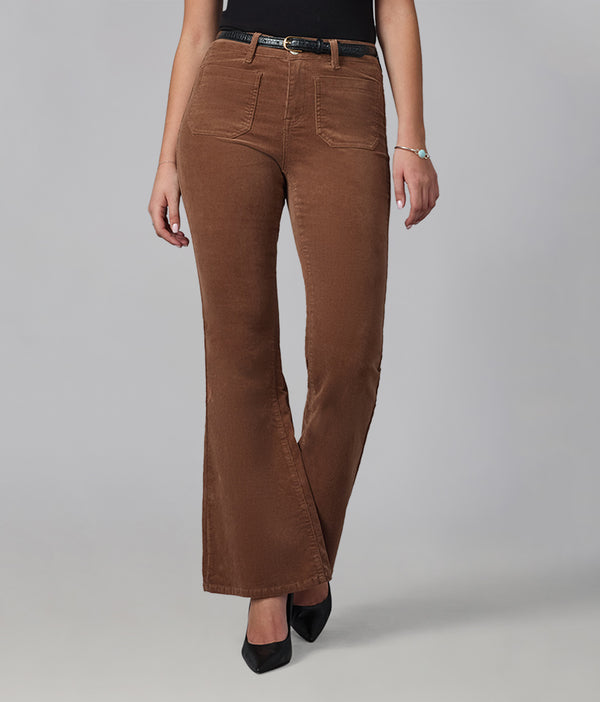 Lola Jeans ALICE-BB High Rise Flare Cord Blazed Brown