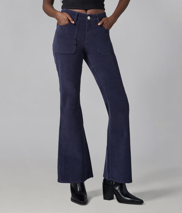 Lola Jeans ALICE-FD High Rise Flare Cord Future Dusk