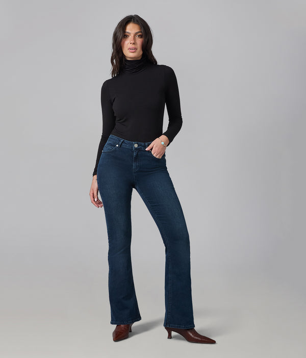 lola jeans ALICE-SDB High Rise Flare Jeans Shadow Blue