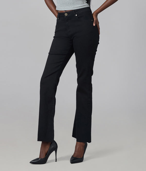 Lola Jeans BILLIE-BLK High Rise Bootcut Jeans -Black