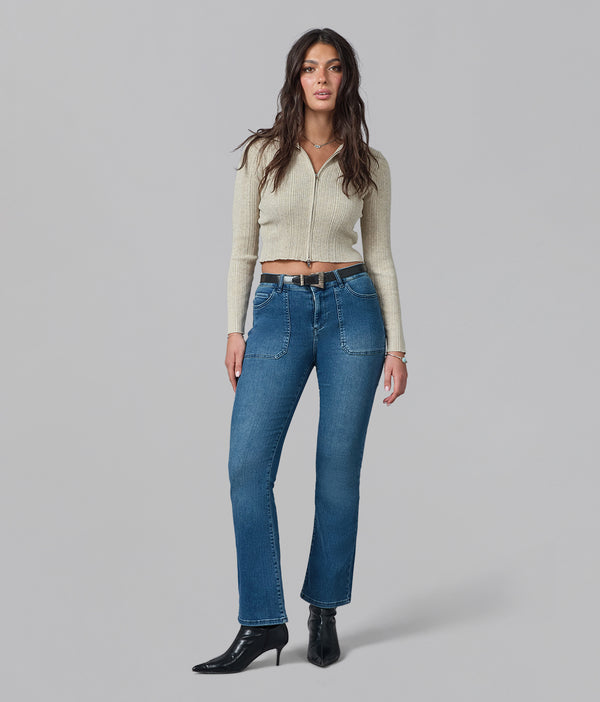lola jeans BILLIE-DIS2 High Rise Bootcut Jeans Dim Sky 2