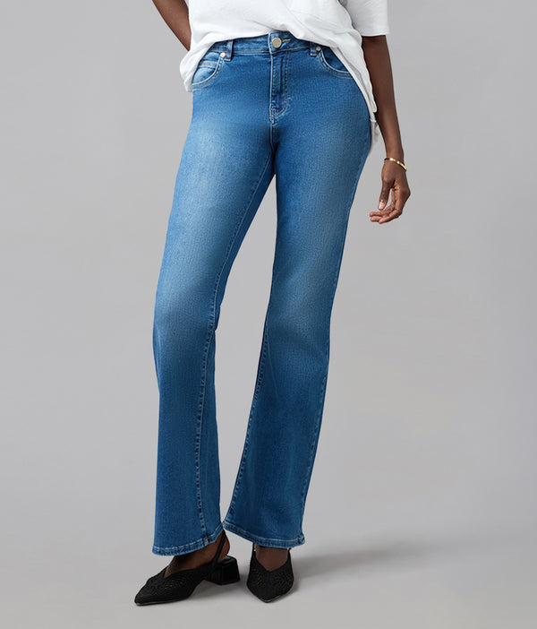 Lola Jeans BILLIE-MDL High Rise Bootcut Jeans Morning Day Light