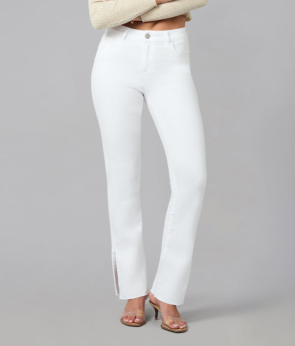 Lola Jeans BILLIE-WHT High Rise Bootcut Jeans White