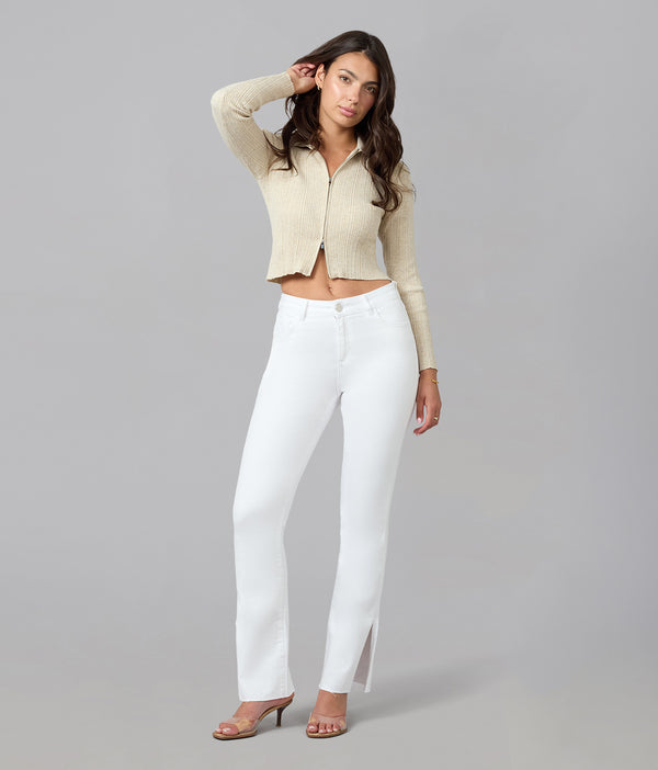 lola jeans BILLIE-WHT High Rise Bootcut Jeans White