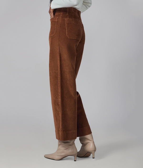 Lola Jeans COLETTE-BB High Rise Wide Leg Cord Blazed Brown