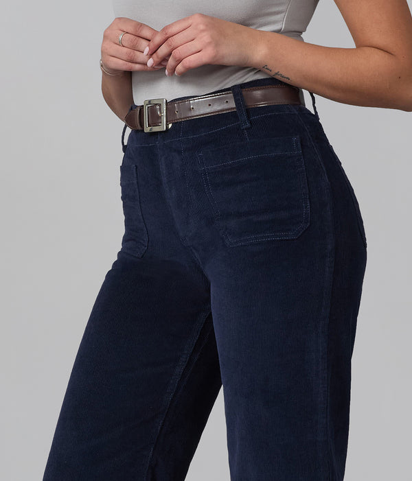 Lola Jeans COLETTE-FD High Rise Wide Leg Cord Future Dusk