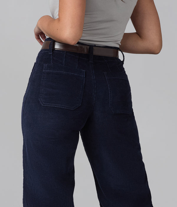 Lola Jeans COLETTE-FD High Rise Wide Leg Cord Future Dusk