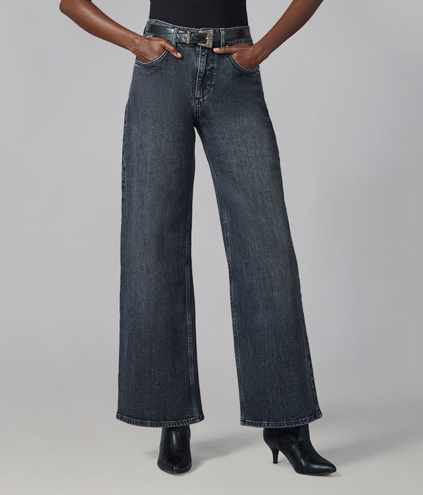 Lola Jeans COLETTE-GG High Rise Wide Leg Jeans Grit Gray
