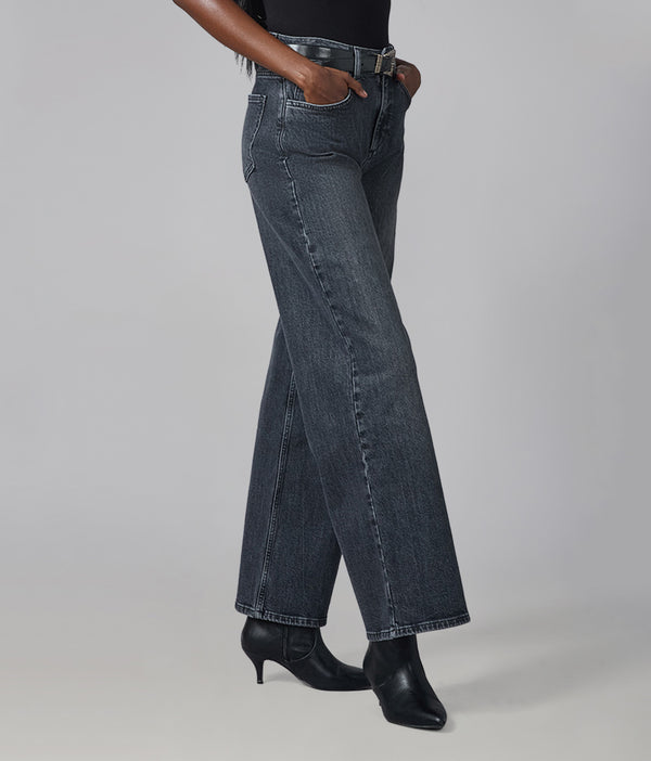 Lola Jeans COLETTE-GG High Rise Wide Leg Jeans Grit Gray