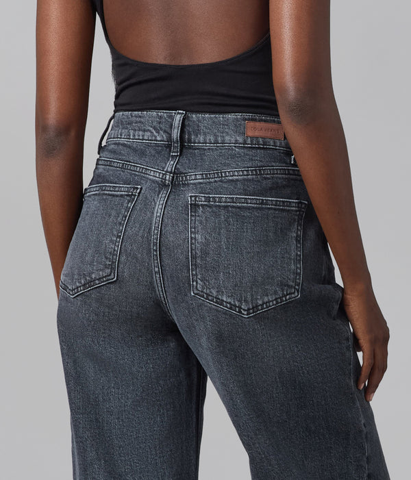 Lola Jeans COLETTE-GG High Rise Wide Leg Jeans Grit Gray
