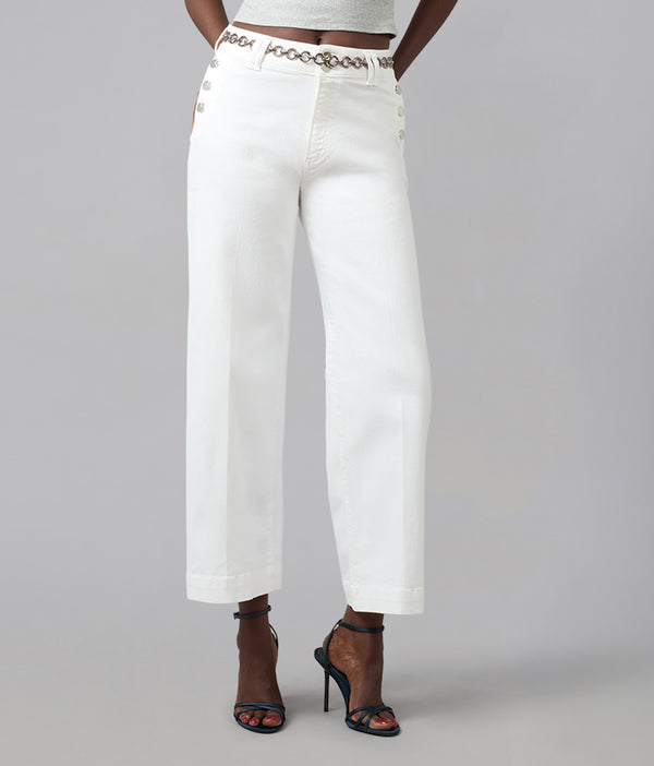 Lola Jeans COLETTE-OWHT High Rise Wide Leg Jeans Optic White