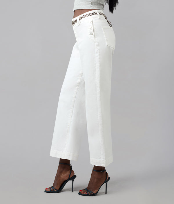 Lola Jeans COLETTE-OWHT High Rise Wide Leg Jeans Optic White