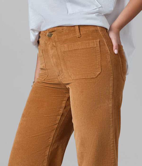 Lola Jeans COLETTE-SC High Rise Wide Leg Cord Suncloud