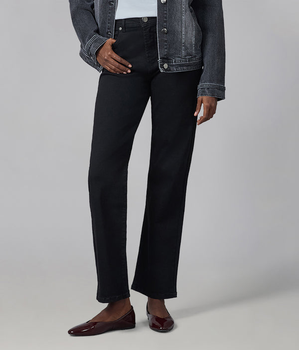 Lola Jeans DENVER-BLK High Rise Straight Jeans Black