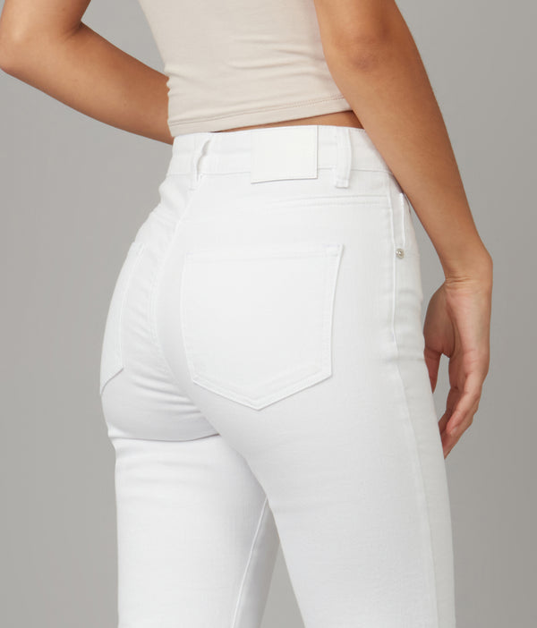 Lola Jeans DENVER-WHT High Rise Straight Jeans White