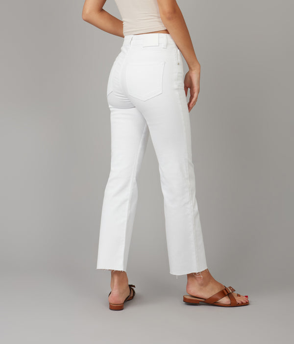 Lola Jeans DENVER-WHT High Rise Straight Jeans White