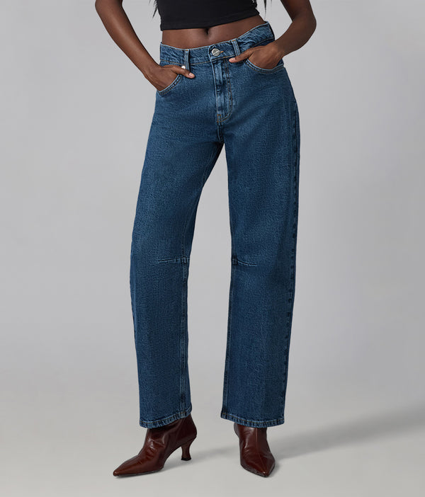 Lola Jeans DYLAN-CSB High Rise Barrel Jeans Classic Stone Blue
