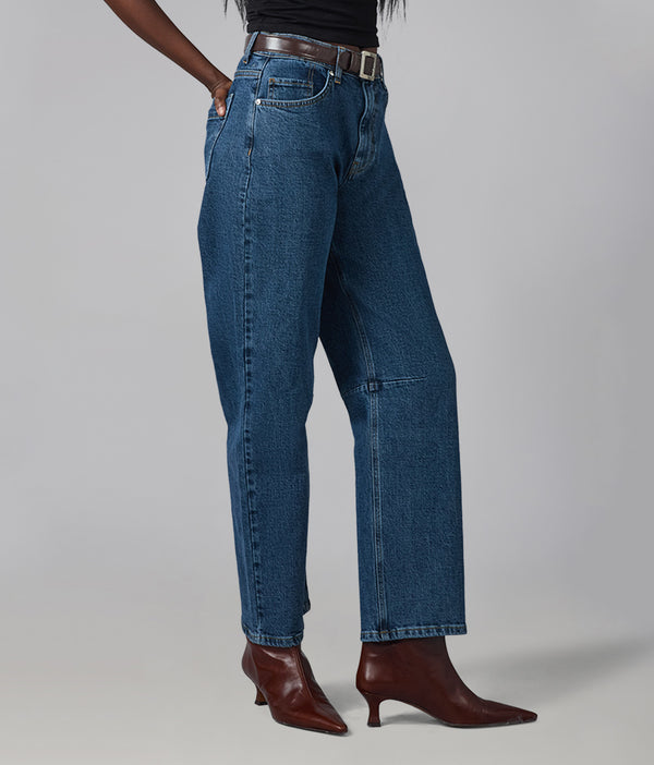 Lola Jeans DYLAN-CSB High Rise Barrel Jeans Classic Stone Blue