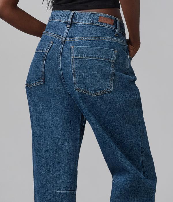 Lola Jeans DYLAN-CSB High Rise Barrel Jeans Classic Stone Blue