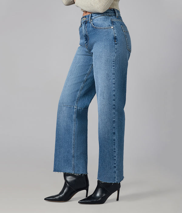 Lola Jeans DYLAN-DB High Rise Barrel Jeans Divine Blue