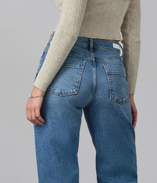 Lola Jeans DYLAN-DB High Rise Barrel Jeans Divine Blue