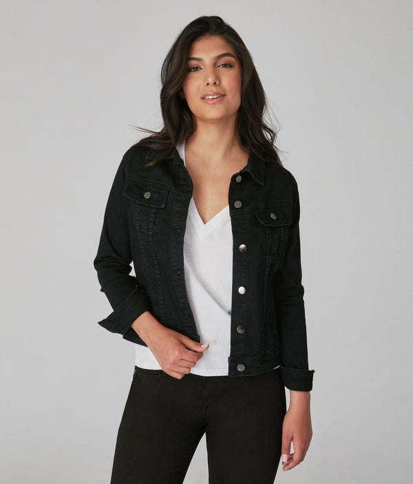Lola Jeans Gabriella-BLK Classic Denim Jacket Black