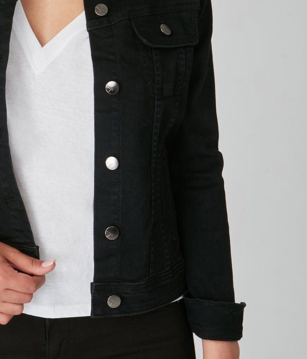 Lola Jeans Gabriella-BLK Classic Denim Jacket Black