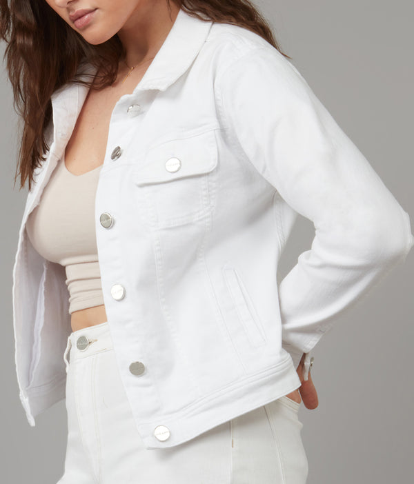 Lola Jeans GABRIELLA-WHT Classic Denim Jacket White