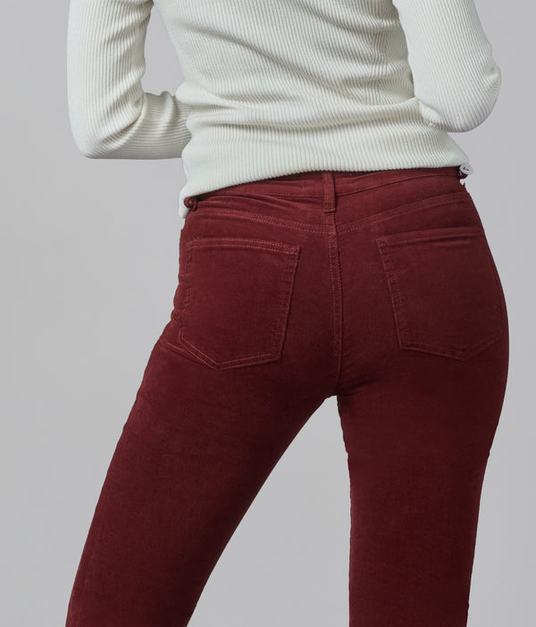 Lola Jeans ALICE-SR High Rise Flare Cord Syrah Red