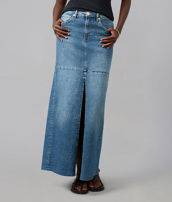 Lola Jeans MADLYN-TLT High Rise Maxi Skirt Twilight