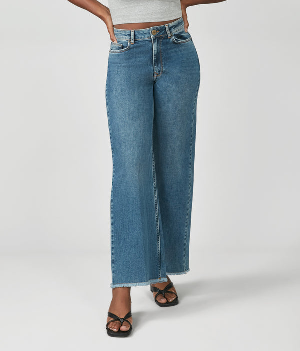 Lola Jeans MILAN-DIS Ultra High Rise Wide Leg Jeans Dim Sky
